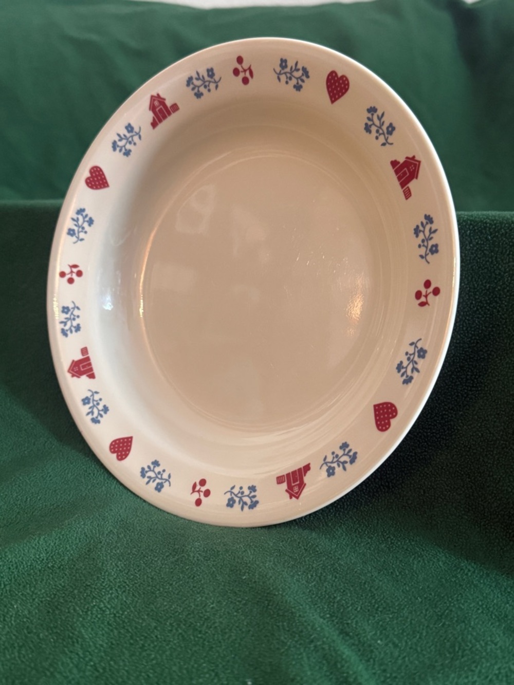 Corelle Hometown Houses & Hearts Rimmed Bowl